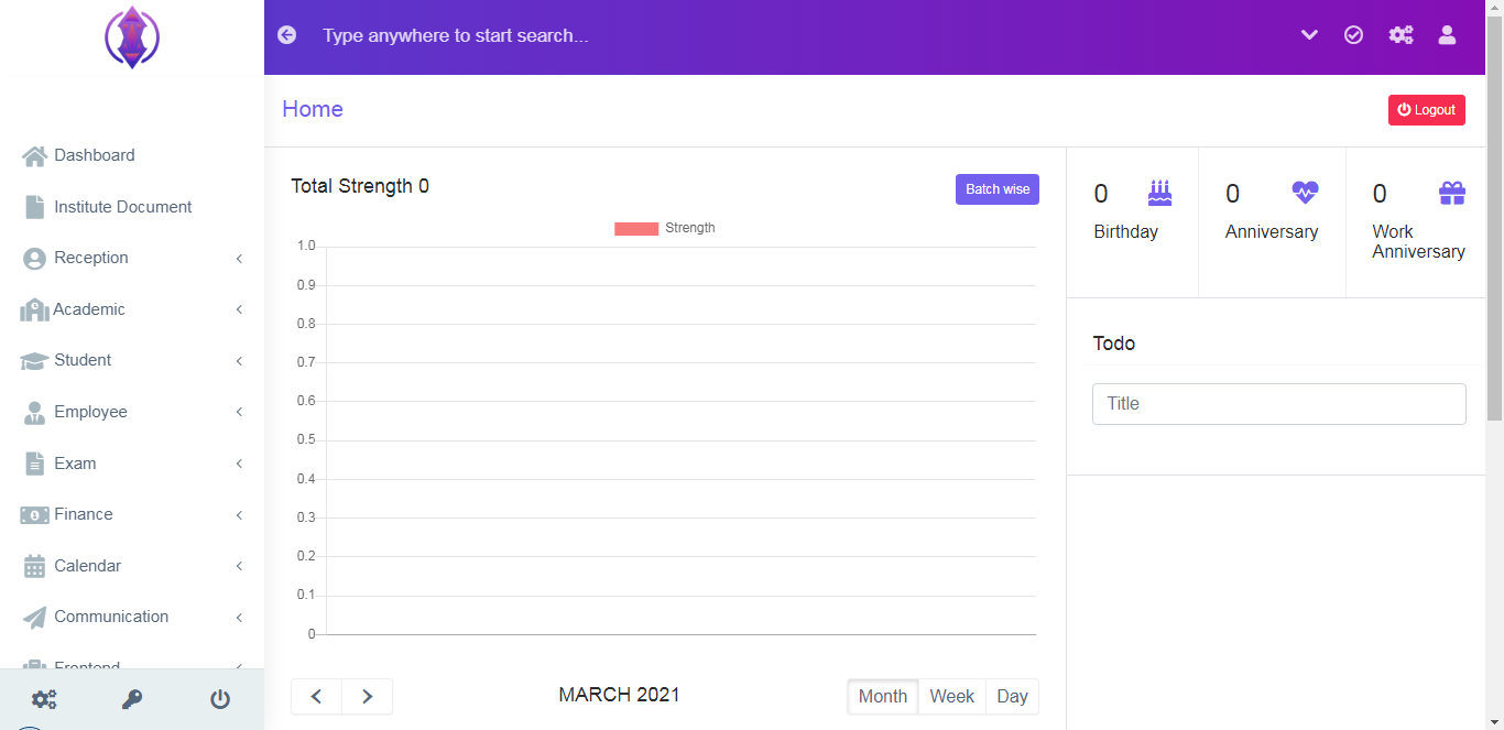 Academic Session Tab