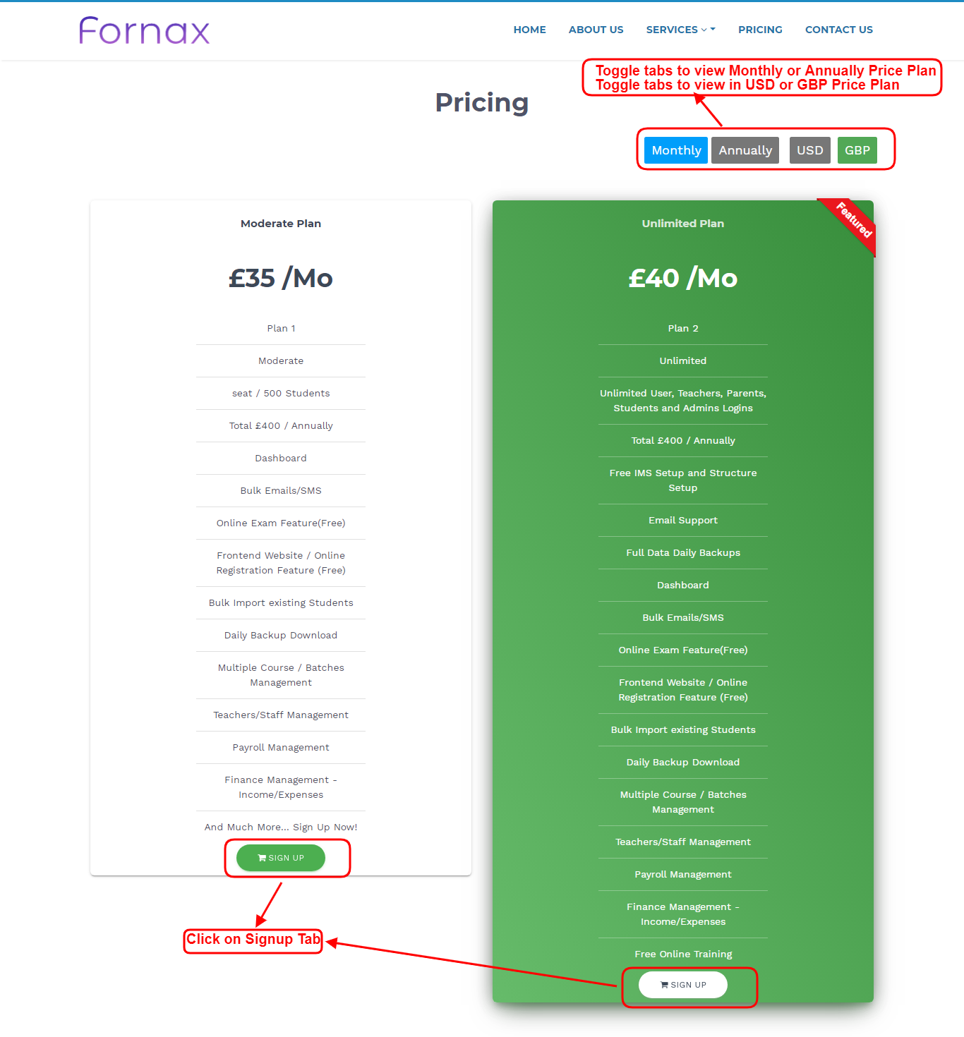 Choose Subscription Plan