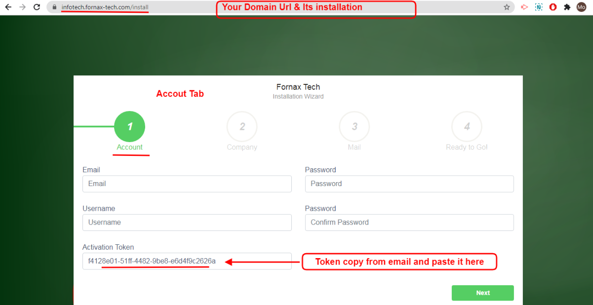 Domain Installation Wizard