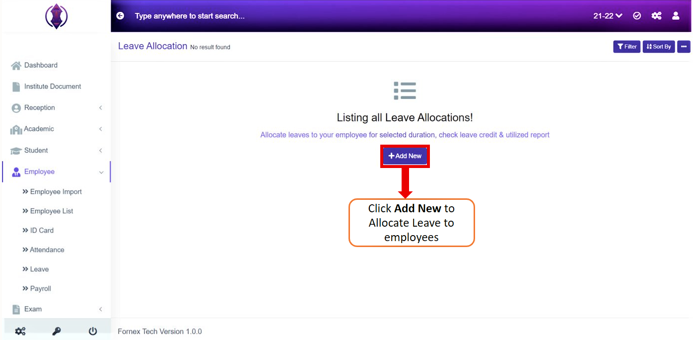Leave Allocation