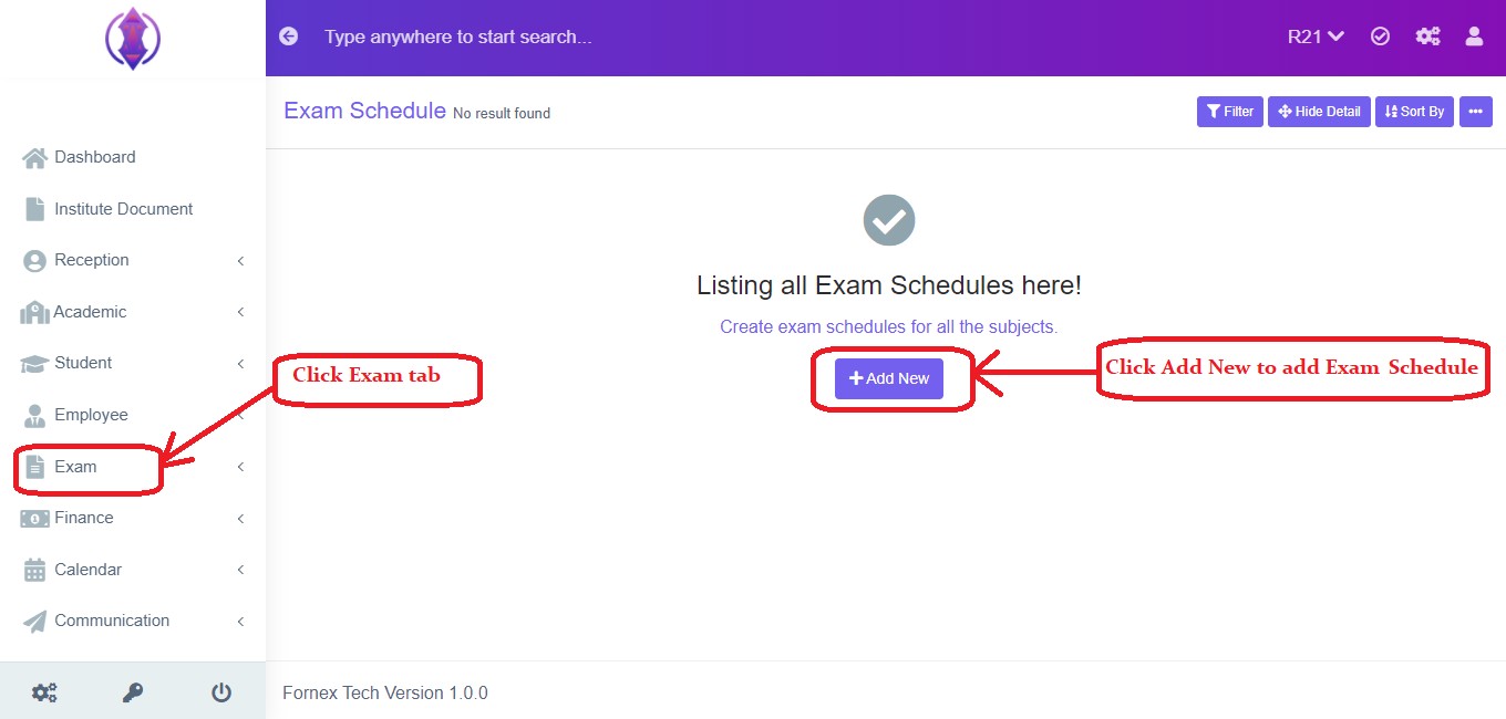 Exam Schedule