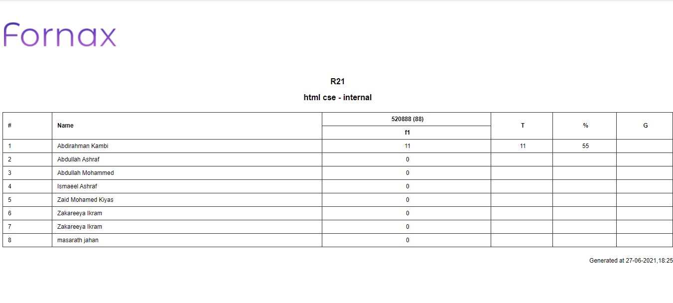 Exam Schedule