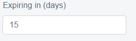 Expiring in (days)