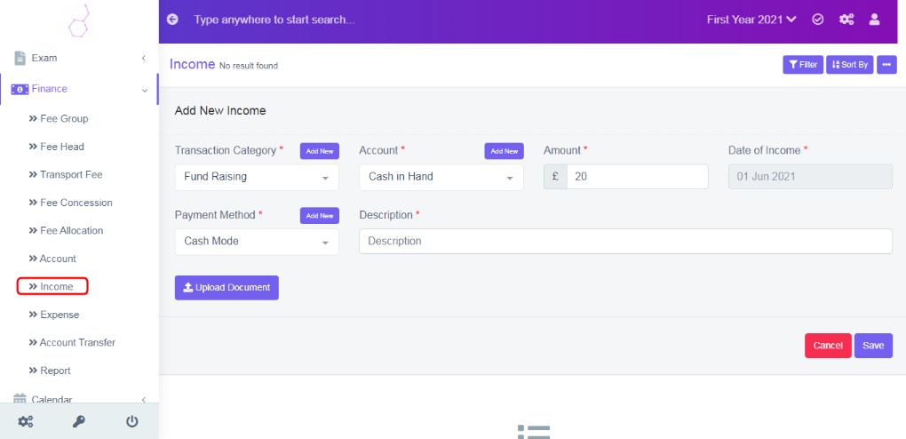 Account Tab