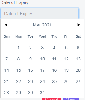 Date of Expiry