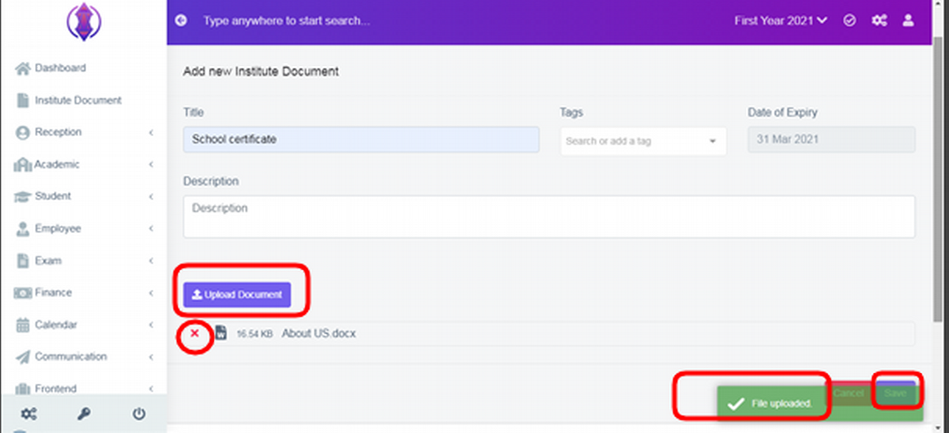 Upload Document