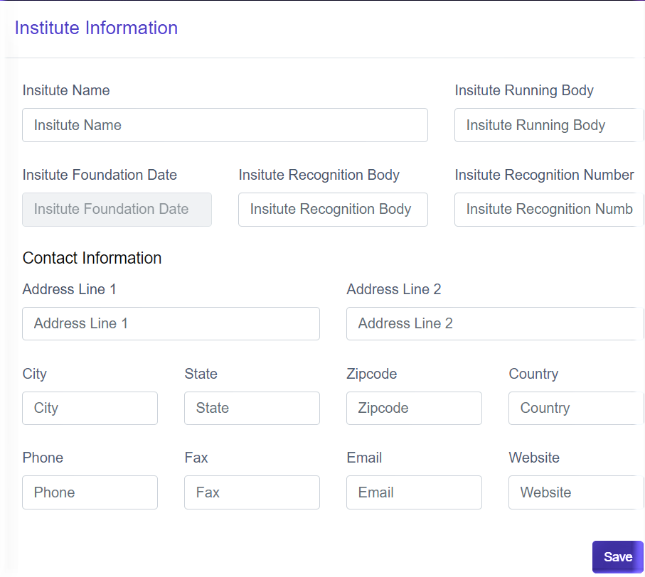 Institute Information