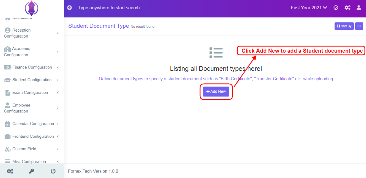 Student Document Type