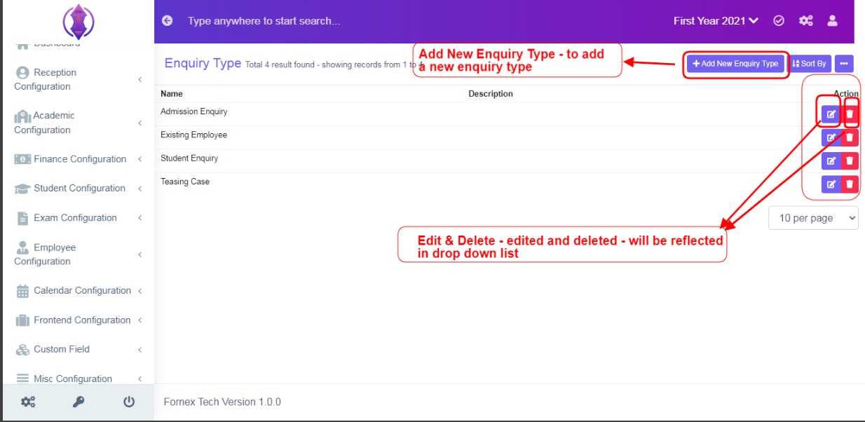 To Add, Edit or Delete any Drop down lists
