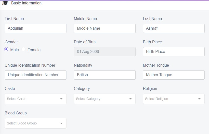 Student list