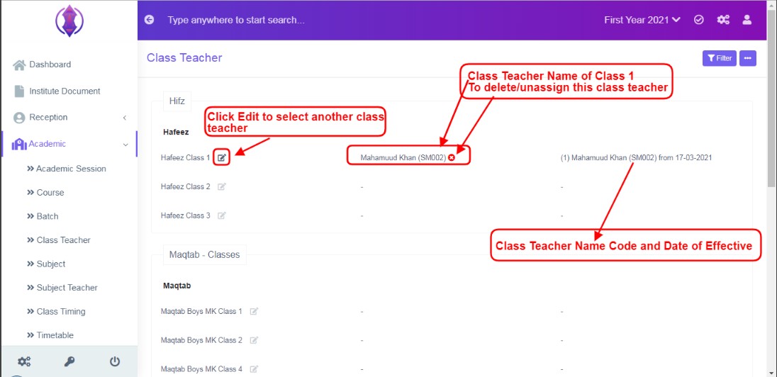 datatable view