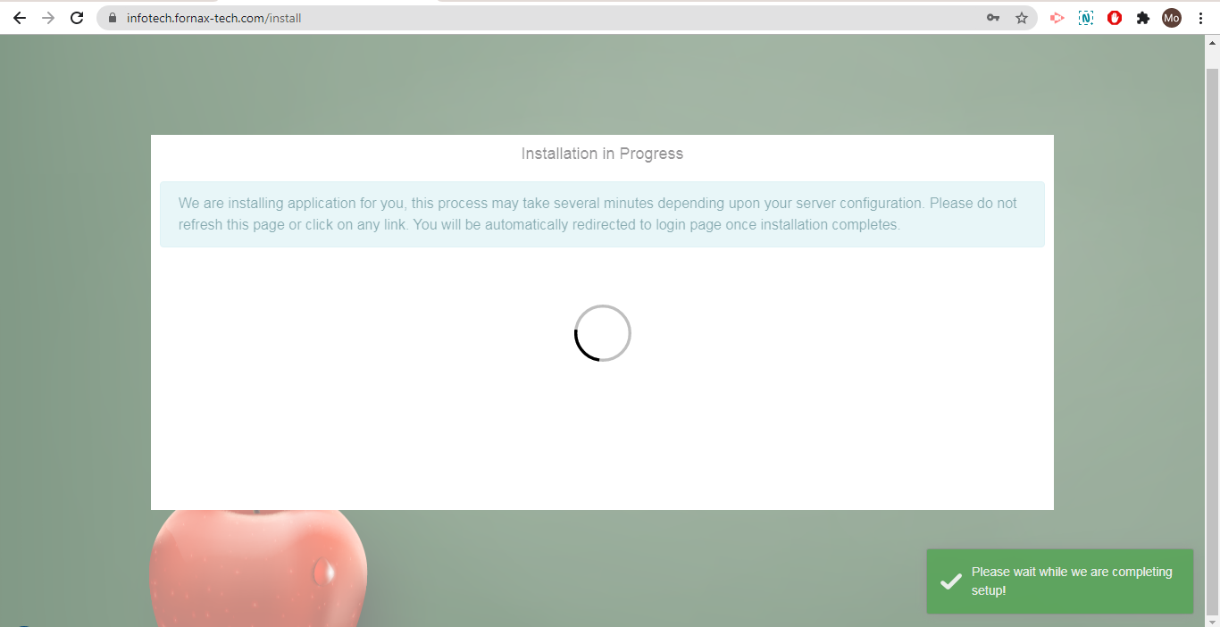 Waiting Time For Domain Installation