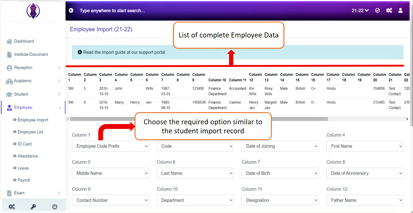 Employee Import